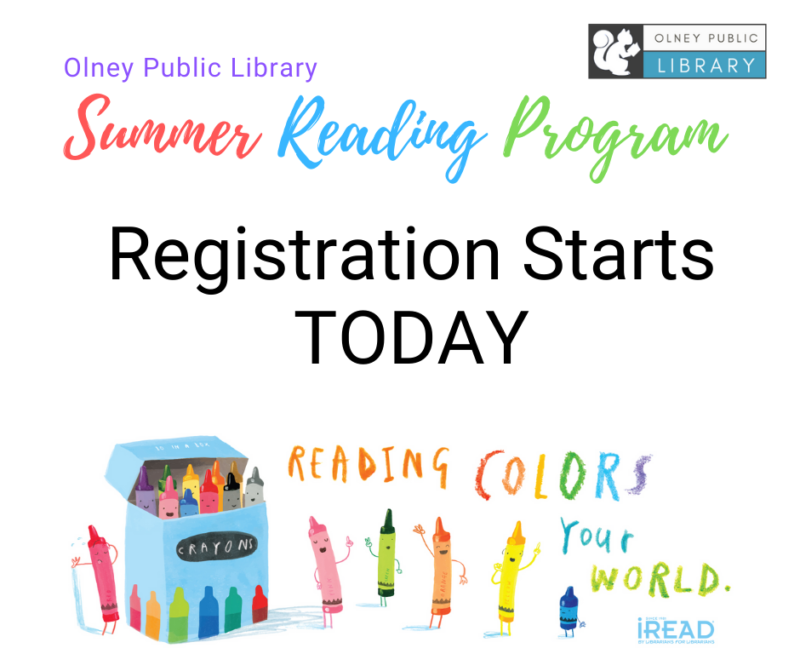 Summer Reading Registration Olney Public Library