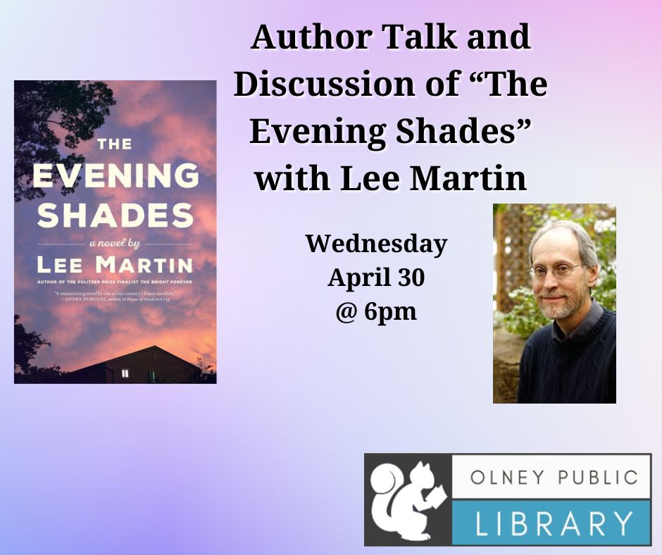 Author Lee Martin talks about his book "The Evening Shades"